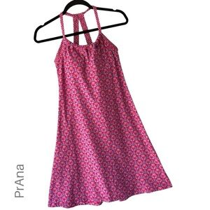 PRANA | NWOT QUINN COSMO PINK BOTANICA RACERBACK HALTER DRESS | EXTRA SMALL